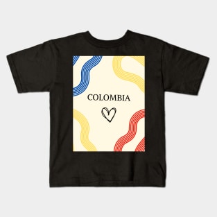 Colombia shirt, Colombian Pride, Colombian Independence Day Kids T-Shirt